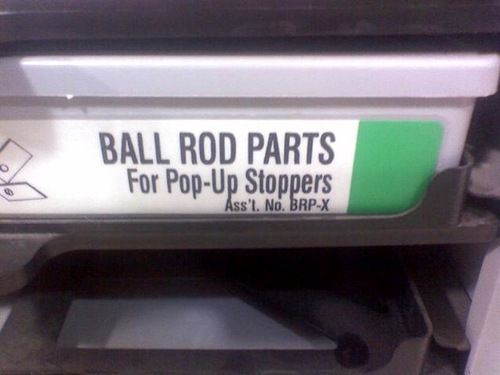 Ball Rod Parts For Pop-Up Stoppers